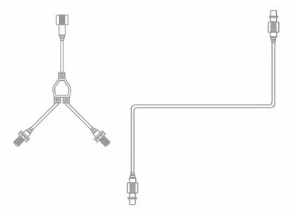 Y Splitter + 5m Male to Male cable